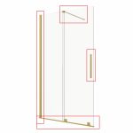 ALUMINIJSKI PROFIL ZA VETRO SLIDE  BRUSHED GOLD 120X195 cm