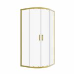 TK RAPIDO 80 BRUSHED GOLD POLUKRUŽNA TUŠ KABINA 80X80X195 cm