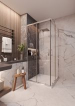 TK VIGO 7890 CHROME PRAVOKUTNA TUŠ KABINA 78-90X195 cm - Slika 2