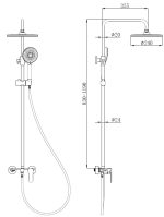 NEROLA TUŠ SET S MIJEŠALICOM GUN GRAY - Slika 3
