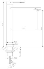 NEROLA MIJEŠALICA ZA UMIVAONIK GUN GRAYVISOKA - Slika 3