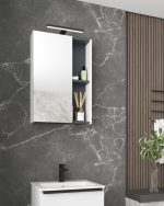 BIT 50 GORNJI KUPAONSKI ORMARIĆ BIJELI SJAJ - Slika 2