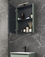 BIT 60 GORNJI KUPAONSKI ORMARIĆ EUKALIPTUS ZELENA - Slika 3