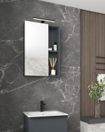 BIT 60 GORNJI KUPAONSKI ORMARIĆ GRAFITNO SIVA - Slika 2