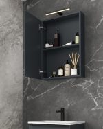 BIT 60 GORNJI KUPAONSKI ORMARIĆ GRAFITNO SIVA - Slika 3