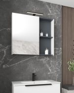 BIT 80 GORNJI KUPAONSKI ORMARIĆ BIJELI SJAJ - Slika 2