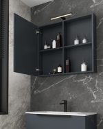 BIT 80 GORNJI KUPAONSKI ORMARIĆ GRAFITNO SIVA - Slika 3