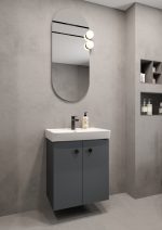 LIT 50 DONJI KUPAONSKI ORMARIĆ GRAFITNO SIVA - Slika 2