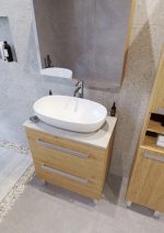 SARA 60 DONJI KUPAONSKI ORMARIĆ HRAST NATURAL S PLOČOM CANDELA MRAMOR - Slika 4