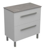 SARA 80 DONJI KUPAONSKI ORMARIĆ BIJELI SJAJ S PLOČOM CANDELA MRAMOR