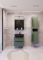 MIRIAD 60 DONJI KUPAONSKI ORMARIĆ ZELENI MAT S PLOČOM SCIVARO ŠKRILJEVAC - Slika 2