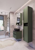 MIRIAD 60 DONJI KUPAONSKI ORMARIĆ ZELENI MAT S PLOČOM SCIVARO ŠKRILJEVAC - Slika 5