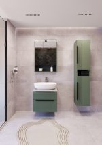 MIRIAD 60 DONJI KUPAONSKI ORMARIĆ ZELENI MAT S PLOČOM CANDELA MRAMOR - Slika 2