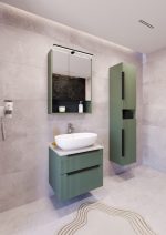 MIRIAD 60 DONJI KUPAONSKI ORMARIĆ ZELENI MAT S PLOČOM CANDELA MRAMOR - Slika 4