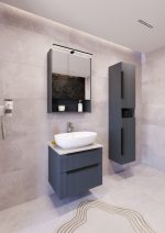 MIRIAD 70 DONJI KUPAONSKI ORMARIĆ GRAFIT SUPERMAT S PLOČOM CANDELA MRAMOR - Slika 5