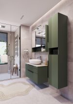 MIRIAD 80 DONJI KUPAONSKI ORMARIĆ ZELENI MAT S PLOČOM CANDELA MRAMOR - Slika 3