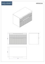 MIRIAD 80 DONJI KUPAONSKI ORMARIĆ GRAFIT SUPERMAT S PLOČOM SCIVARO ŠKRILJEVAC - Slika 6