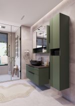 MIRIAD 100 DONJI KUPAONSKI ORMARIĆ ZELENI MAT S PLOČOM SCIVARO ŠKRILJEVAC - Slika 3