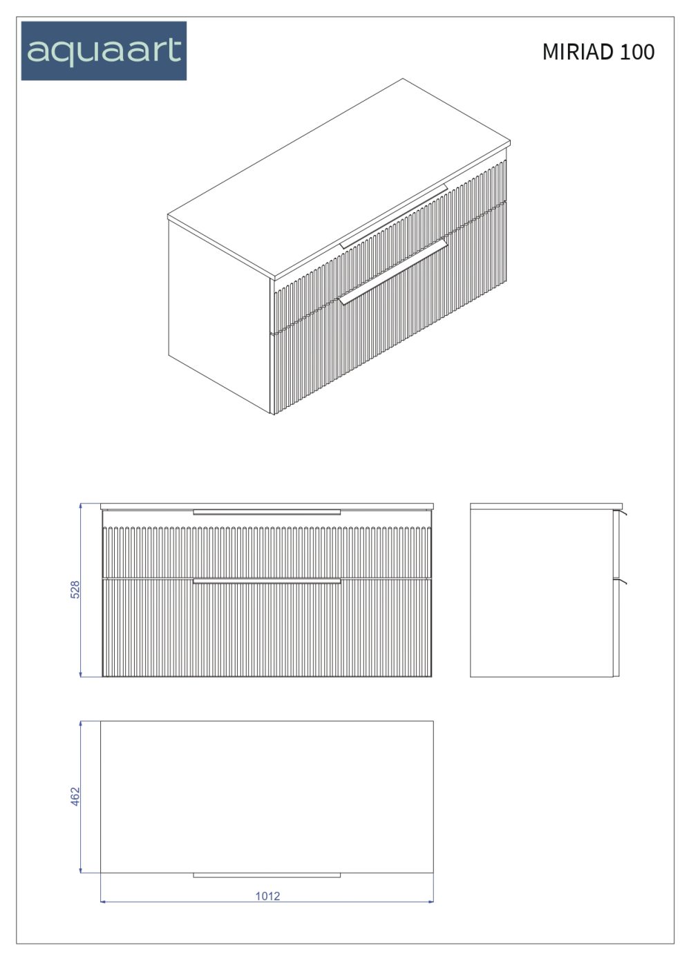 MIRIAD 100 DONJI KUPAONSKI ORMARIĆ ZELENI MAT S PLOČOM CANDELA MRAMOR - Slika 6