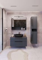 MIRIAD 100 DONJI KUPAONSKI ORMARIĆ GRAFIT SUPERMAT S PLOČOM SCIVARO ŠKRILJEVAC - Slika 2