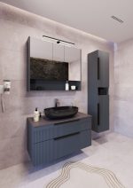 MIRIAD 100 DONJI KUPAONSKI ORMARIĆ GRAFIT SUPERMAT S PLOČOM SCIVARO ŠKRILJEVAC - Slika 5