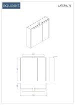 LATERAL 70 GORNJI KUPAONSKI ORMARIĆ HRAST NATURAL - Slika 2