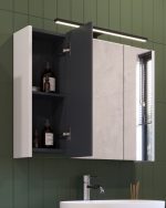 LATERAL 100 GORNJI KUPAONSKI ORMARIĆ BIJELI SJAJ - Slika 3