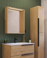 LATERAL OGLEDALO S RASVJETOM HRAST NATURAL - Slika 2