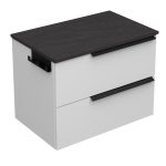 LATERAL 70 DONJI KUPAONSKI ORMARIĆ BIJELI SJAJ S PLOČOM SCIVARO ŠKRILJEVAC