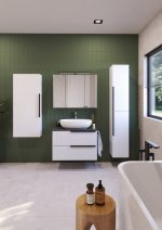 LATERAL 70 DONJI KUPAONSKI ORMARIĆ BIJELI SJAJ S PLOČOM SCIVARO ŠKRILJEVAC - Slika 2