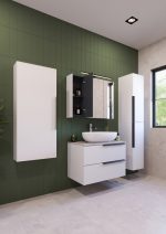 LATERAL 70 DONJI KUPAONSKI ORMARIĆ BIJELI SJAJ S PLOČOM CANDELA MRAMOR - Slika 3