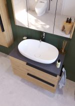 LATERAL 70 DONJI KUPAONSKI ORMARIĆ HRAST NATURAL S PLOČOM SCIVARO ŠKRILJEVAC - Slika 4