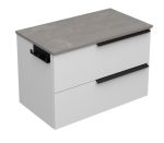 LATERAL 80 DONJI KUPAONSKI ORMARIĆ BIJELI SJAJ S PLOČOM CANDELA MRAMOR