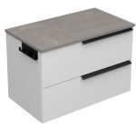 LATERAL 80 DONJI KUPAONSKI ORMARIĆ BIJELI SJAJ S PLOČOM CANDELA MRAMOR