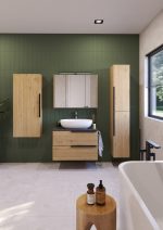 LATERAL 80 DONJI KUPAONSKI ORMARIĆ HRAST NATURAL S PLOČOM SCIVARO ŠKRILJEVAC - Slika 2