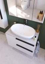 LATERAL 100 DONJI KUPAONSKI ORMARIĆ BIJELI SJAJ S PLOČOM CANDELA MRAMOR - Slika 4