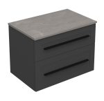 ETERNITY 70 DONJI KUPAONSKI ORMARIĆ GRAFIT SUPERMAT CRNA RUČKICA S PLOČOM CANDELA MRAMOR