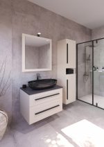 ETERNITY 70 DONJI KUPAONSKI ORMARIĆ KAŠMIR CRNA RUČKICA S PLOČOM SCIVARO ŠKRILJEVAC - Slika 4