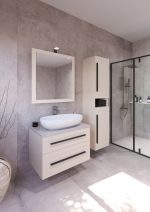 ETERNITY 70 DONJI KUPAONSKI ORMARIĆ KAŠMIR CRNA RUČKICA S PLOČOM CANDELA MRAMOR - Slika 4