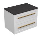 ETERNITY 70 DONJI KUPAONSKI ORMARIĆ BIJELI MAT ZLATNA RUČKICA S PLOČOM SCIVARO ŠKRILJEVAC