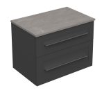 ETERNITY 70 DONJI KUPAONSKI ORMARIĆ GRAFIT SUPERMAT SREBRNA RUČKICA S PLOČOM CANDELA MRAMOR