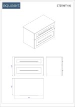 ETERNITY 80 DONJI KUPAONSKI ORMARIĆ GRAFIT SUPERMAT CRNA RUČKICA S PLOČOM CANDELA MRAMOR - Slika 6