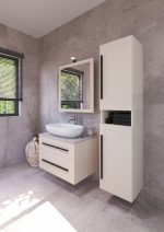 ETERNITY 80 DONJI KUPAONSKI ORMARIĆ KAŠMIR CRNA RUČKICA S PLOČOM CANDELA MRAMOR - Slika 5