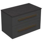 ETERNITY 80 DONJI KUPAONSKI ORMARIĆ GRAFIT SUPERMAT ZLATNA RUČKICA S PLOČOM SCIVARO ŠKRILJEVAC