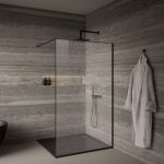 VETRO BRILLIANCE CRYSTAL 90 BLACK TUŠ STIJENA 90x200cm - Slika 3