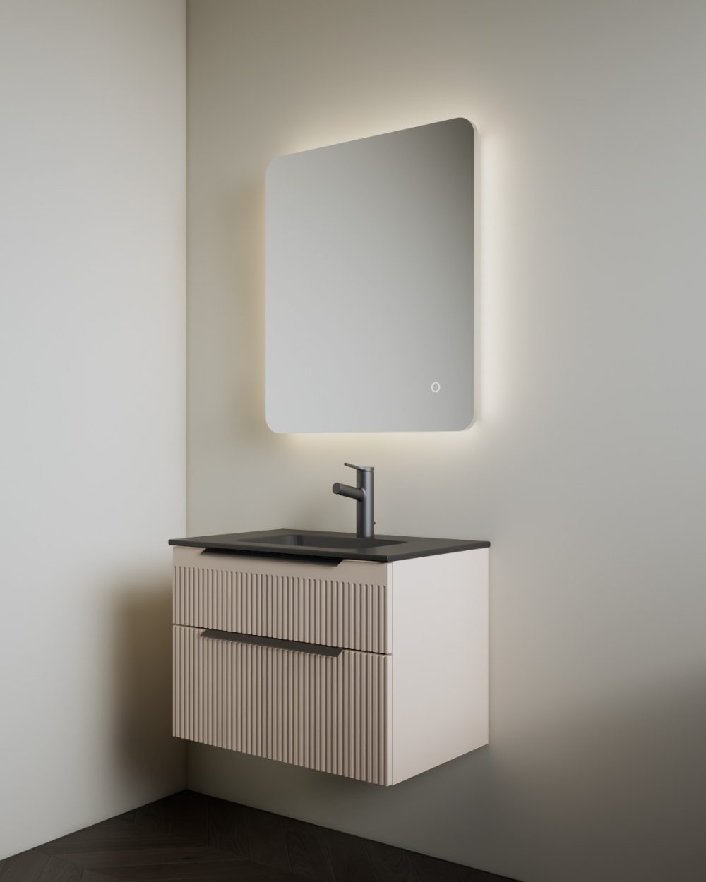 MIRIAD 100 DONJI KUPAONSKI ORMARIĆ KAŠMIR (CRNI UMIVAONIK) - Slika 3