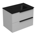 LATERAL 70 DONJI KUPAONSKI ORMARIĆ BIJELI SJAJ (CRNI UMIVAONIK)