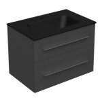 ETERNITY 70 DONJI KUPAONSKI ORMARIĆ GRAFIT SUPERMAT SREBRNA RUČKICA (CRNI UMIVAONIK)