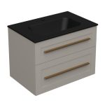 ETERNITY 70 DONJI KUPAONSKI ORMARIĆ KAŠMIR ZLATNA RUČKICA (CRNI UMIVAONIK)