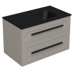 ETERNITY 80 DONJI KUPAONSKI ORMARIĆ KAŠMIR CRNA RUČKICA (CRNI UMIVAONIK)